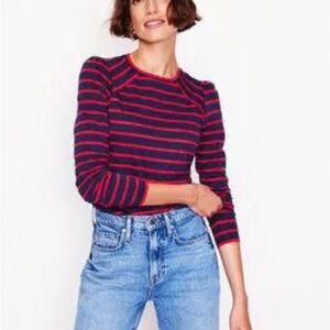 Striped Red and Blue Women's Top Arabella Boden 14